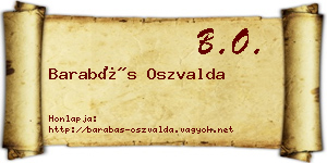 Barabás Oszvalda névjegykártya